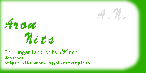 aron nits business card